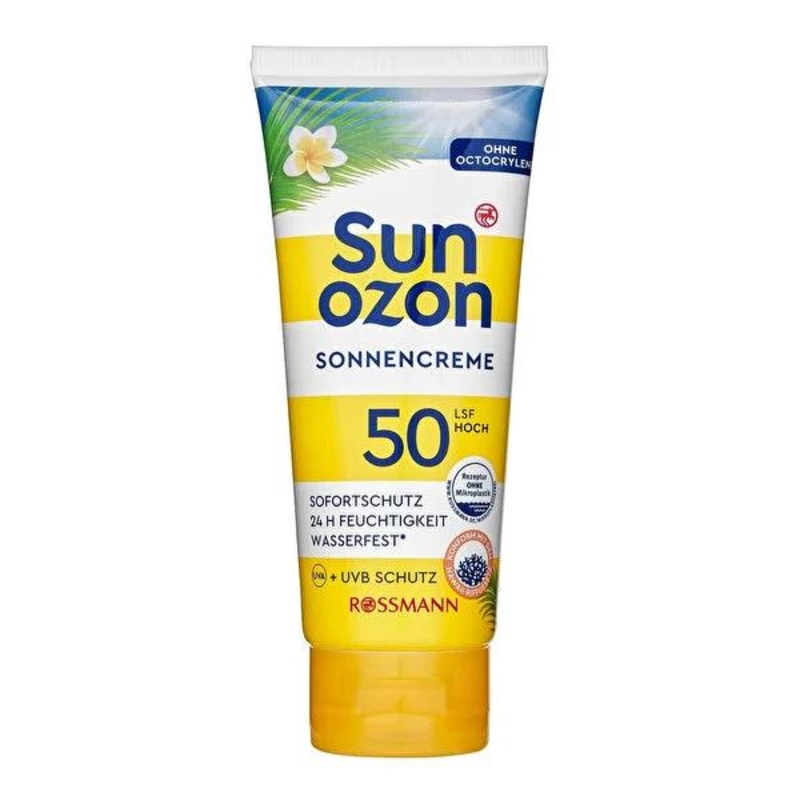 Sunozon Sunscreen SPF 50: High Protection for Sensitive Skin, UVA/UVB & IR-A Protection, Water Resistant, Moisturizing – 3.38 fl oz