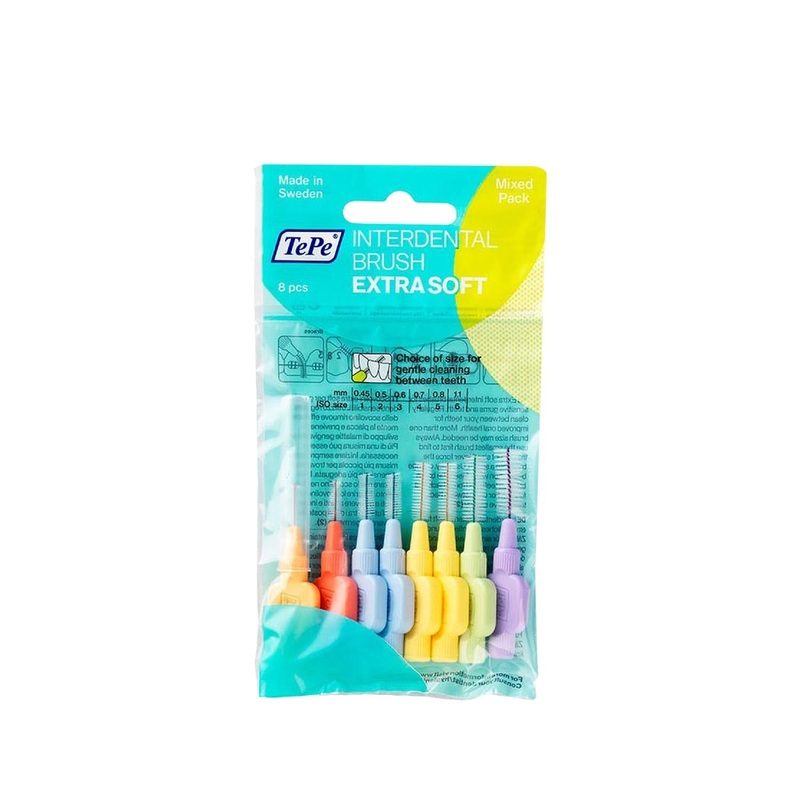 Tepe Extra Soft 8-Piece Interdental Brush Set – Gentle Oral Hygiene for Sensitive Teeth and Gums