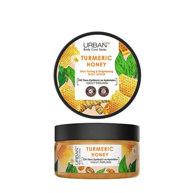 Urban Care Turmeric Honey Body Scrub – Natural Exfoliant for Glowing Skin, 200ml