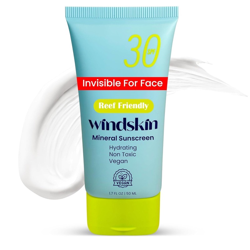 WindSkin Mineral Sunscreen SPF30  50ml | No White Cast, Lightweight, Sensitive Skin Safe