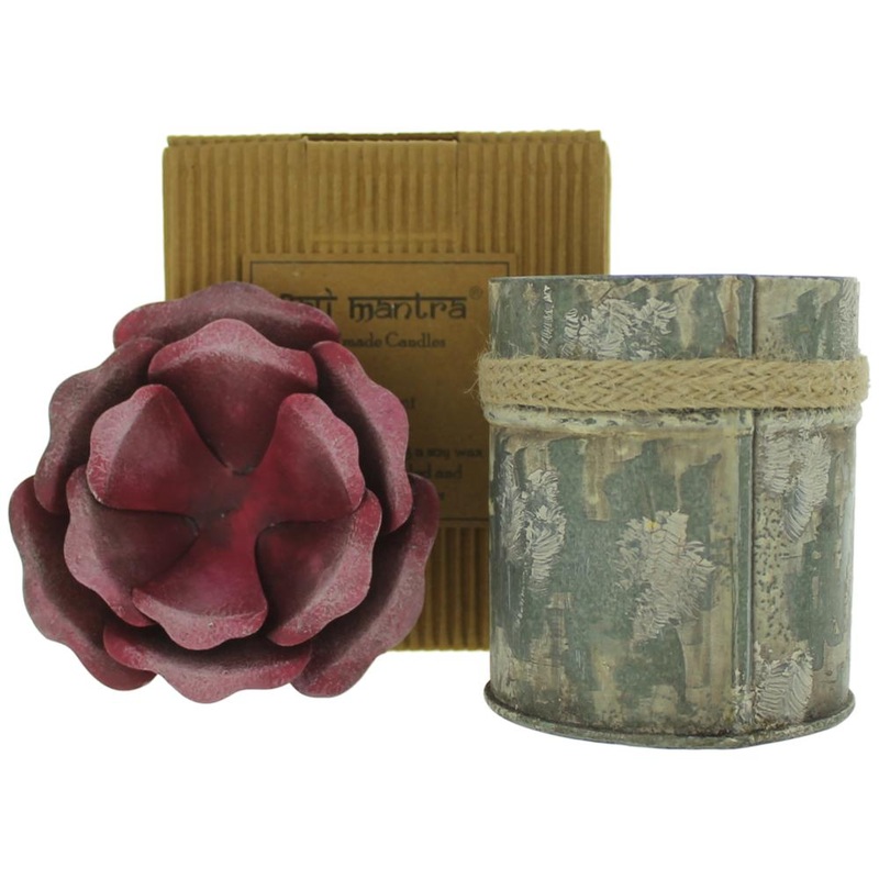 Bali Mantra Handmade Scented Candle In Rose Tin – Redcurrant