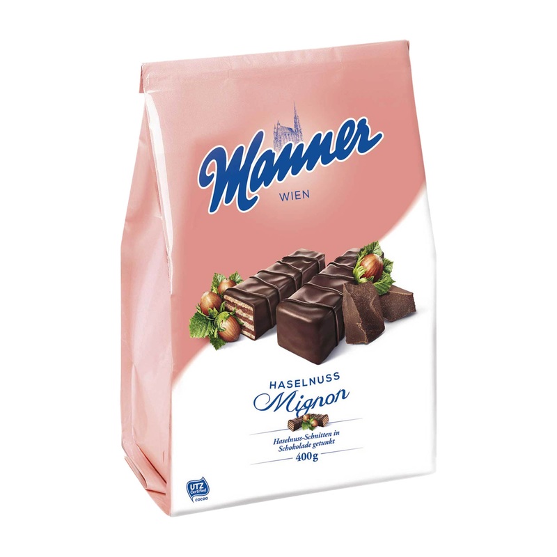 Manner Hazelnut Mignon Wafer Bars, 400 g