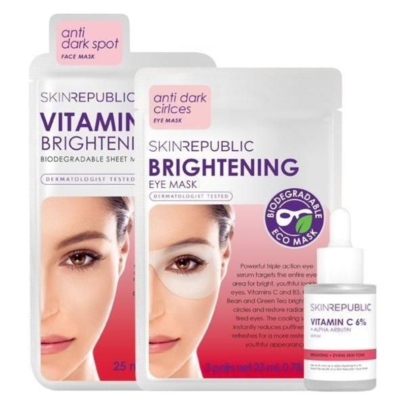 Skin Republic Even Tone + Brighten Vitamin C Collection | 3-Piece Radiance Set  Save 25%