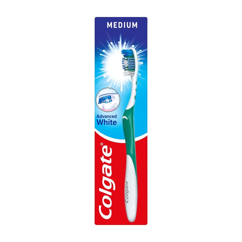 Colgate Advanced White medium manual toothbrush, 1 Count