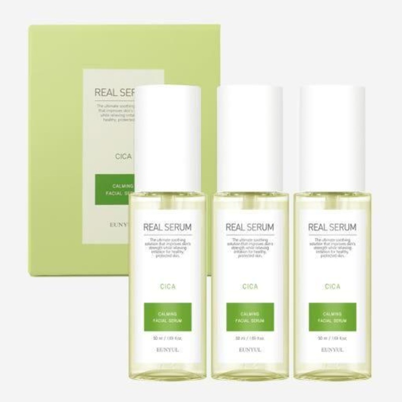 EUNYUL Real Cica Serum  50ml (3 Pack) | Soothing, Hydrating & Protective Serum with Centella Asiatica