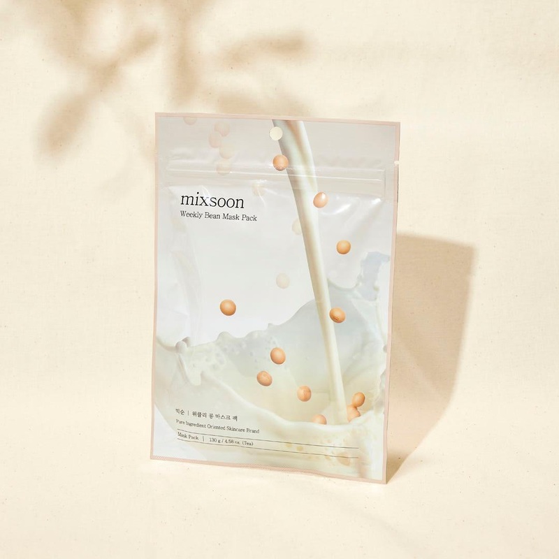 Mixsoon Weekly Bean Mask Pack  130g (7 Sheets) | Hydrating & Purifying Skincare