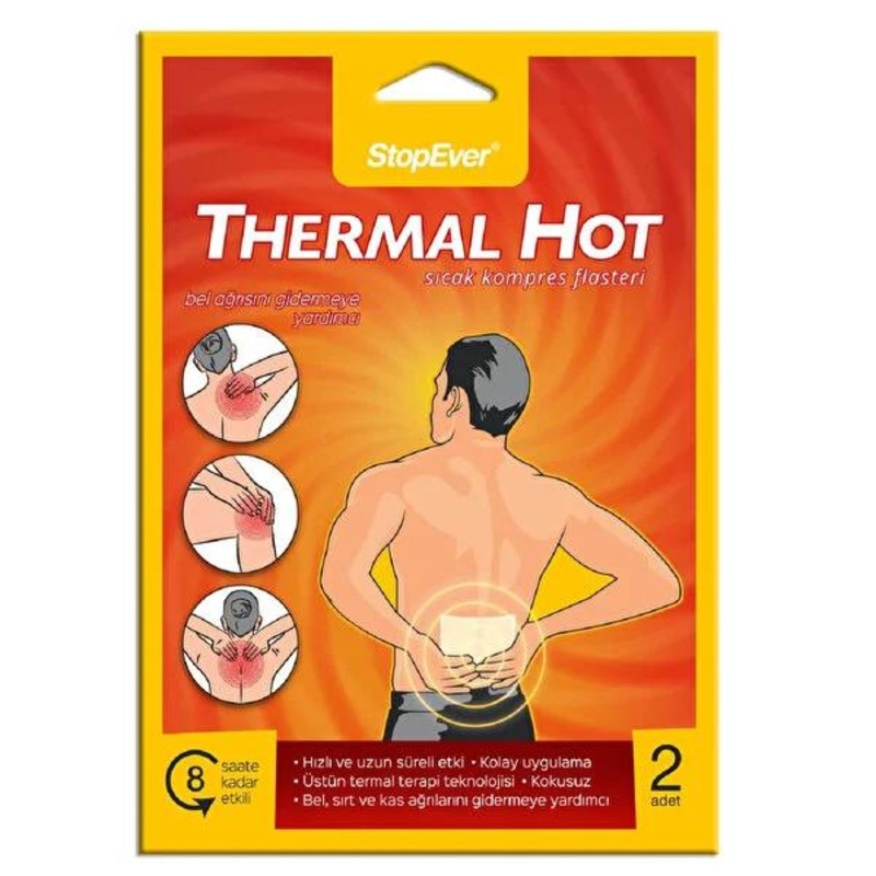 StopEver Thermal Therapy Patch: 8-Hour Natural Heat for Muscle Pain Relief – Back, Neck & Shoulder Pain Relief Plaster