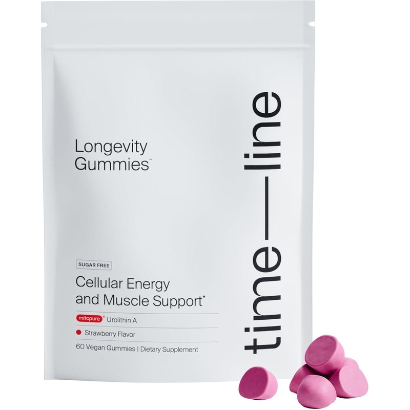 Timeline Mitopure Urolithin A Supplement Gummies – 60 Count | Clinically Proven Cellular Energy & Healthy Aging Support