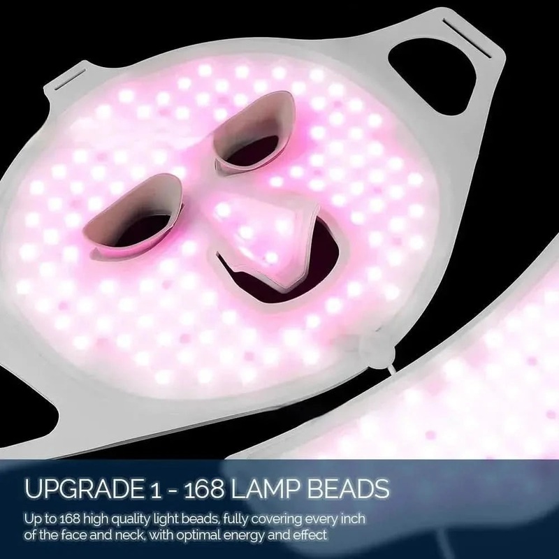 7-Color LED Silicone Face Mask  Skin Rejuvenation & Acne Treatment White AU