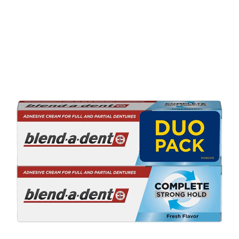 blend-a-dent Complete fresh flavor denture adhesive cream duopack, 2x 47 g