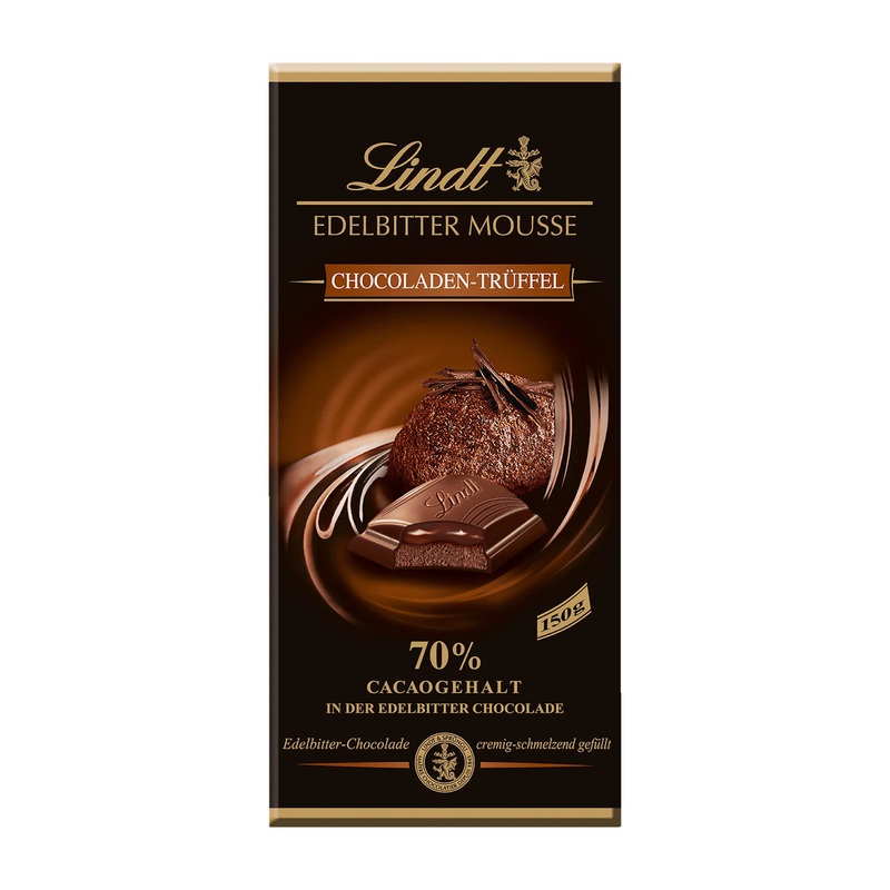 Lindt Edelbitter Mousse Chocolate-Truffle dark chocolate bar, 150 g