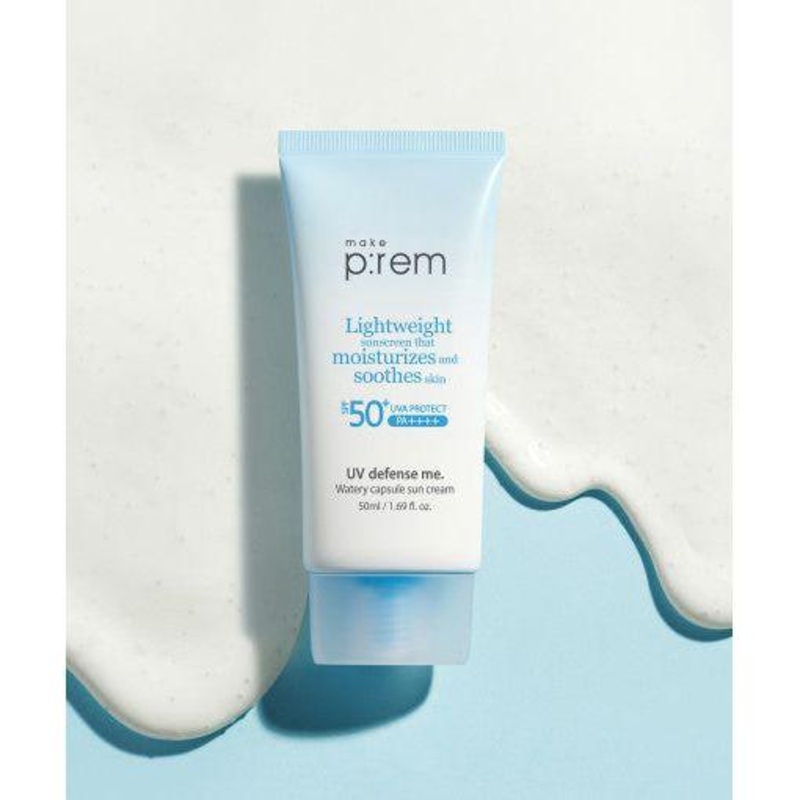 make p:rem UV Defense Me. Watery Capsule Sun Cream  50ml | SPF50+ PA++++ Moisturising Sunscreen for Sensitive Skin