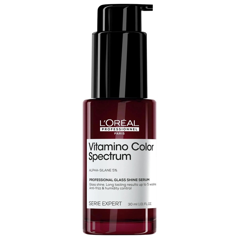 Vitamino Color Spectrum Glass Shine Hair Serum: UV & Heat Protection, Anti-Frizz – Color Safe Shine Serum for Color Treated Hair