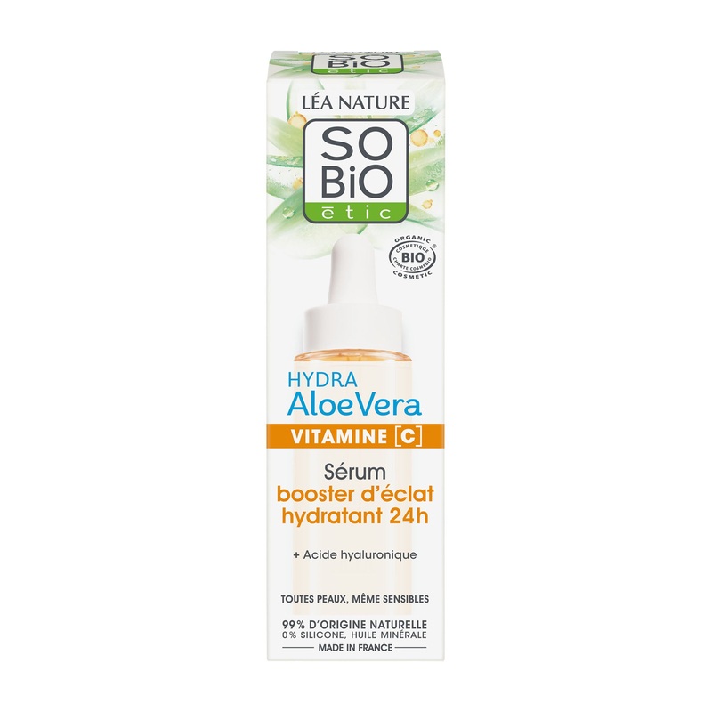 SO’BIO ETIC Radiance Boosting Serum Hydra Aloe Vera Vitamin C, 30 mL