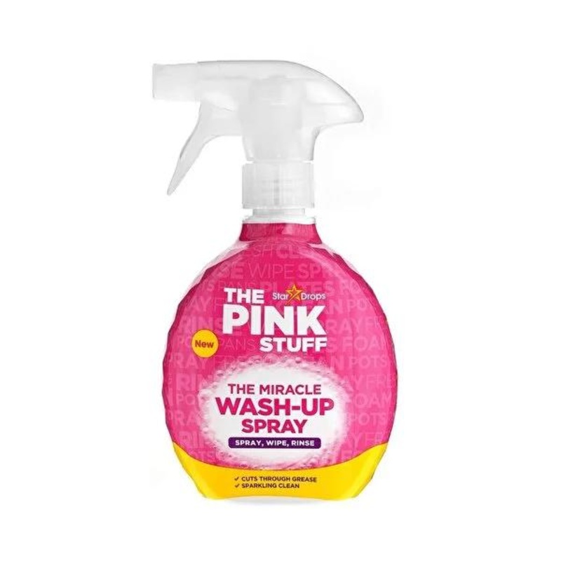 The Pink Stuff Miracle Dish Soap Spray – Grease Remover & Kitchen Cleaner for Sparkling Dishes – 16.91 fl oz
