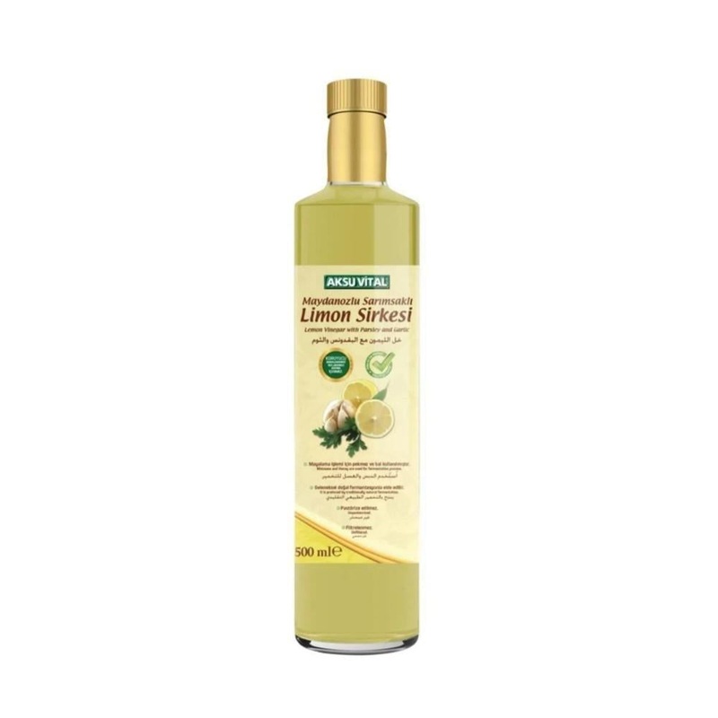 Aksu Vital Apple Cider Vinegar with Parsley & Garlic – 500ml Natural Health Supplement