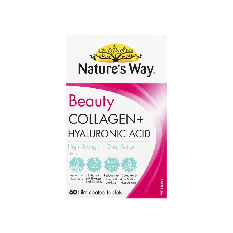 Nature’s Way Beauty Collagen + Hyaluronic Acid 60 Film Coated Tablets