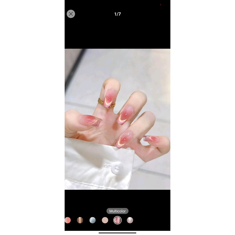 Shein 24pcs Long Square Nails