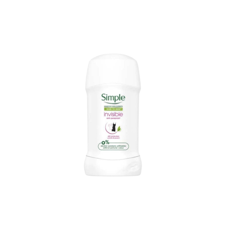 Simple Invisible Anti Perspirant Vanilla And Peach