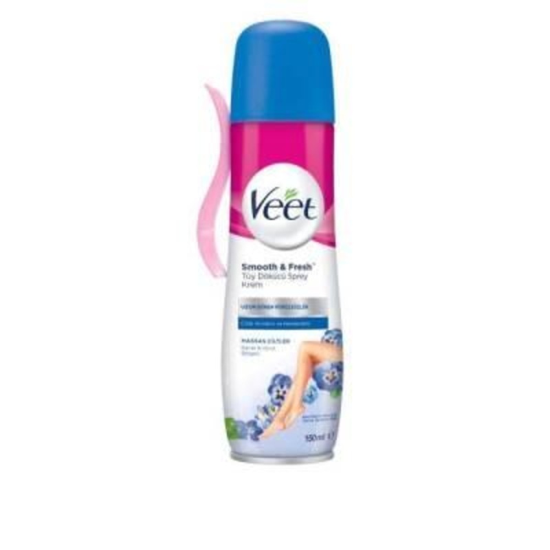 Veet Hair Removal Spray Cream for Sensitive Skin – Smooth Skin, 24hr Moisturizing – 5.07 fl oz