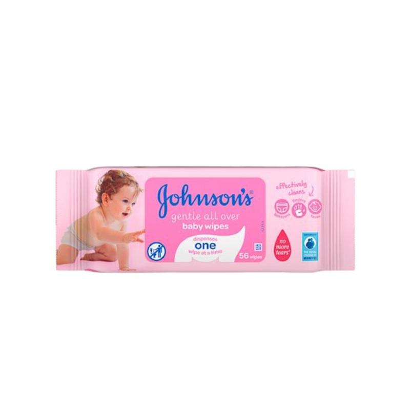 Johnson’s Gentle All Over Baby Wipes 56 Wipes