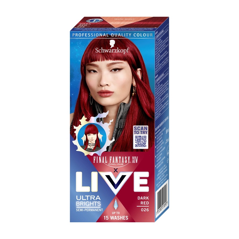 Schwarzkopf LIVE 026 dark red semi-permanent hair color