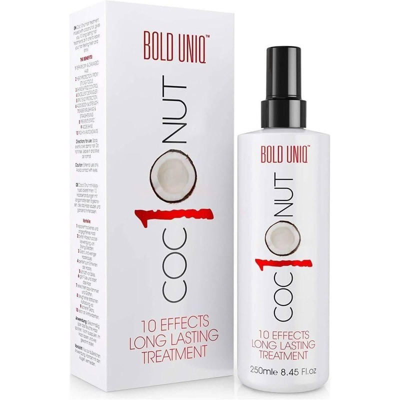 Bold Uniq COC10NUT Coconut Heat Protection Spray  250ml | The Ultimate Heat Styling Savior