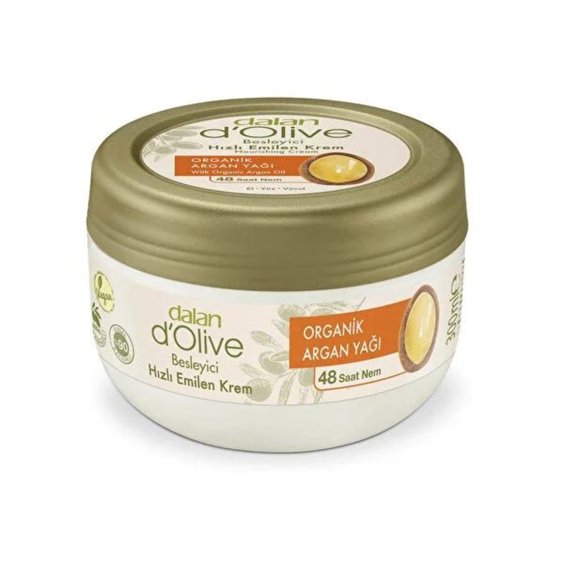 Dalan d’Olive Organic Argan Oil Moisturizing Cream – Non-Greasy, Long-Lasting Hydration for All Skin Types