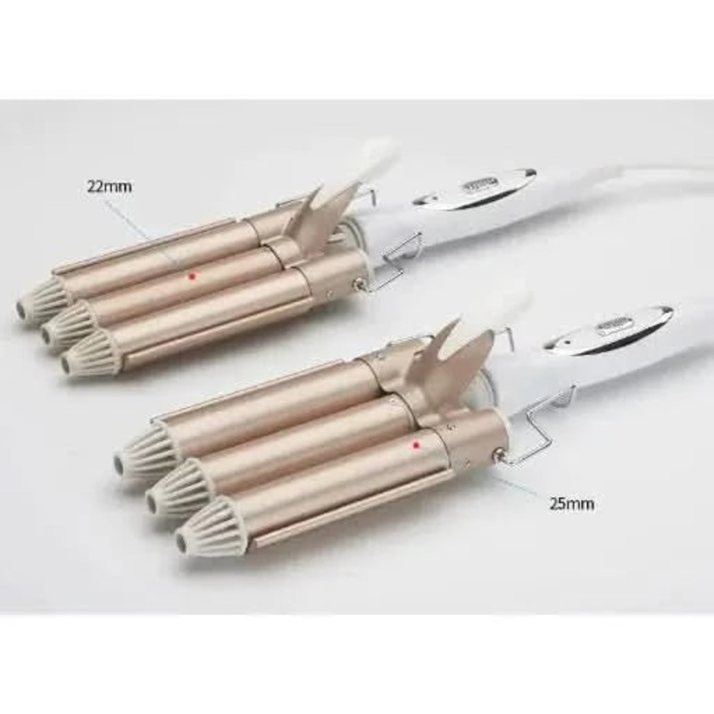 Triple Barrel Hair Curling Iron  Effortless Waves with Lasting Volume 25MM