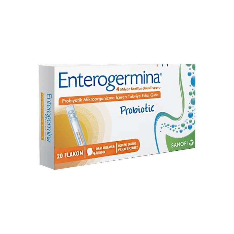 Enterogermina Probiotic Supplement – 20 Single-Use Vials | Gut Health Support, Bacillus clausii Spores