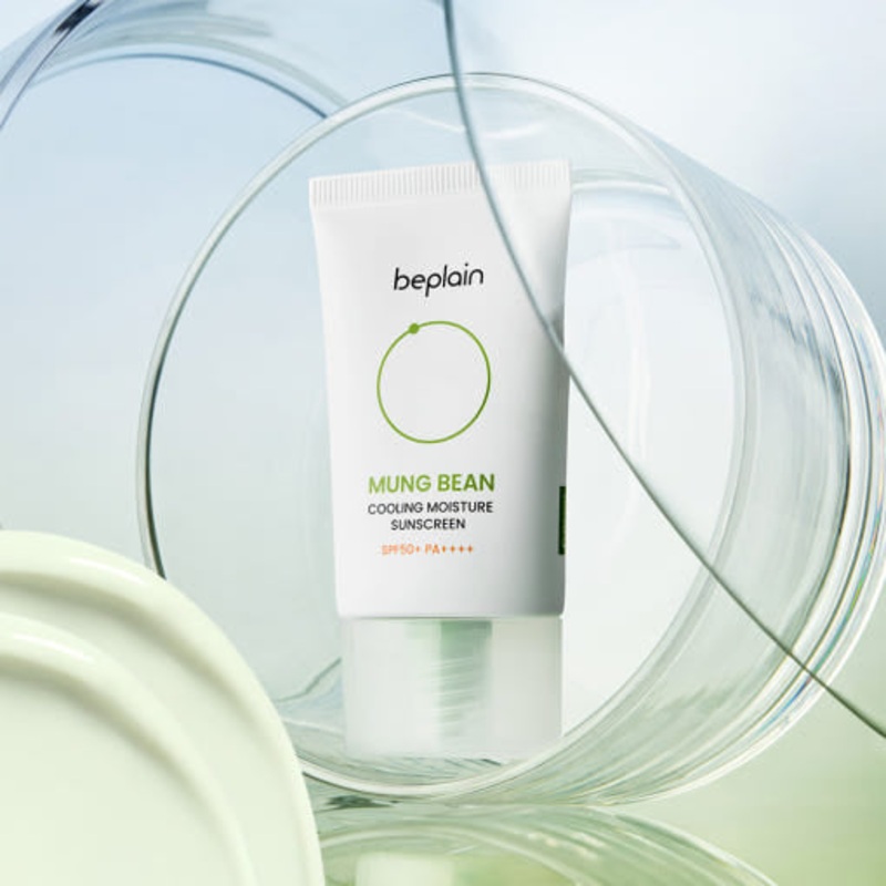 beplain Mung Bean Cooling Moisture Sunscreen SPF50+ PA++++  50ml | Lightweight, Soothing UV Protection