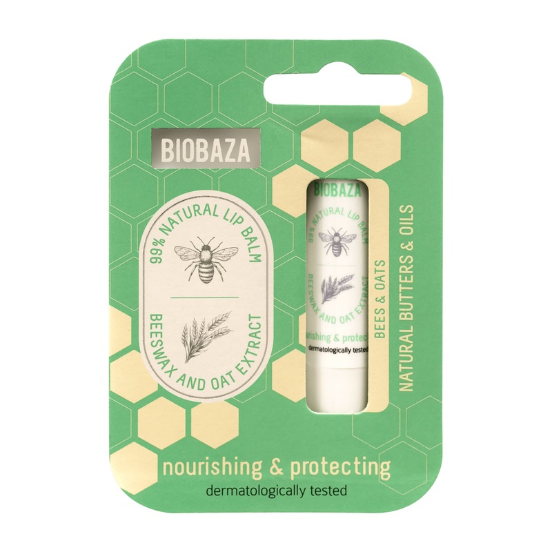 Biobaza Bees & Oats nourishing and protecting lip balm, 4.5 g