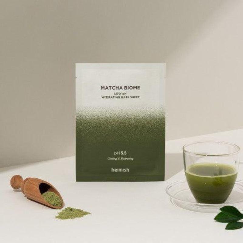 HEIMISH Matcha Biome Low pH Hydrating Mask Sheet  30ml | Calming, Moisturising & Skin Barrier Support