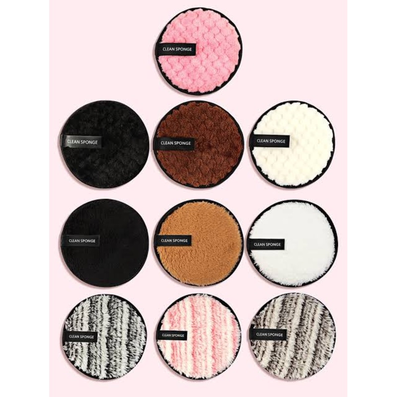 Shein 2pcs Facial Makeup Removal Puff (RANDOM COLOR)