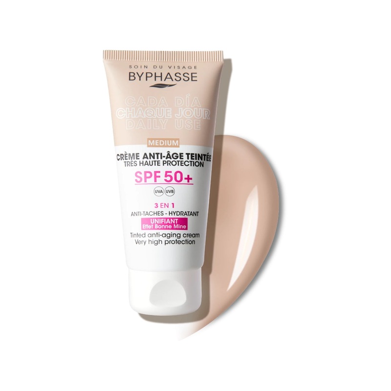 Byphasse Tinted Anti-Aging Cream Spf50+ 50ml Light