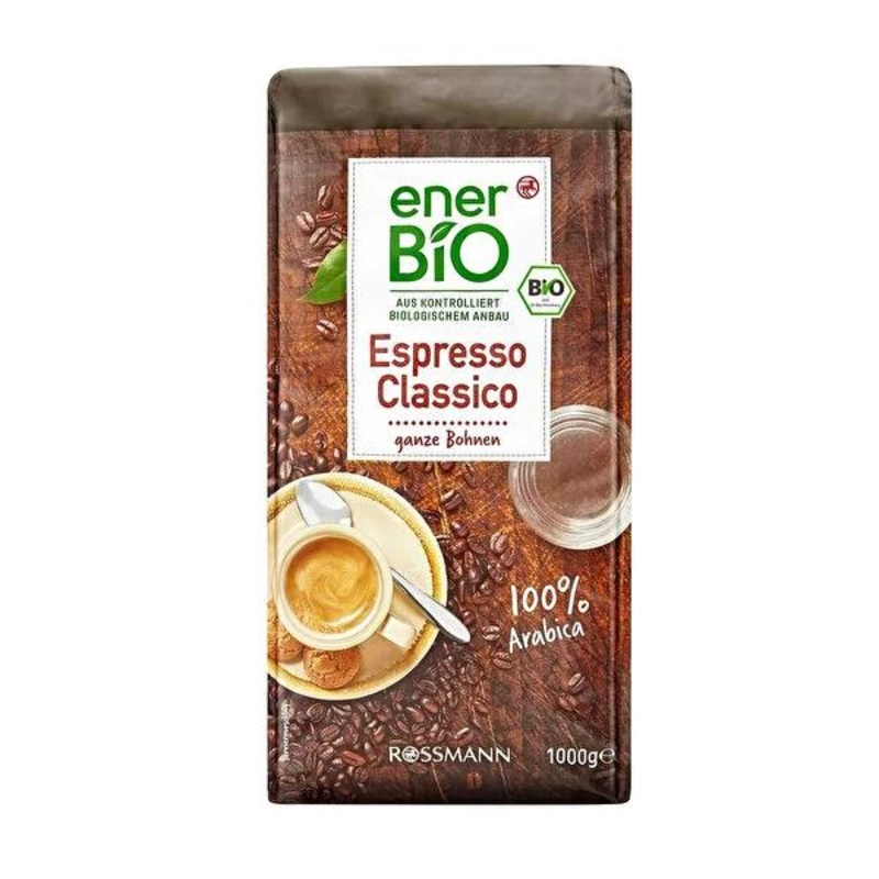 Enerbio Organic Arabica Coffee Beans – 1000g Espresso Roast, Vegan, Rich Flavor