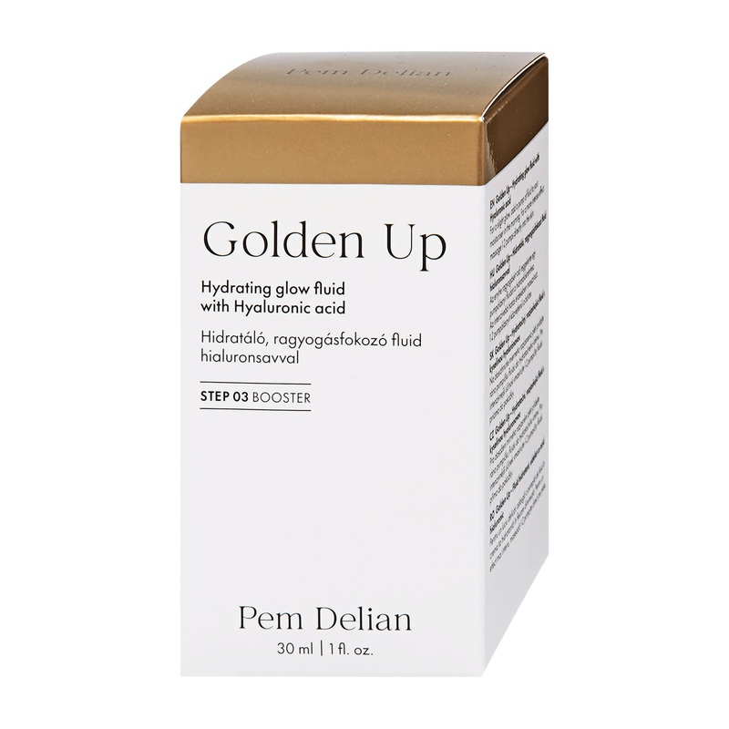 Pem Delian Golden Up hydrating glow fluid with hyaluronic acid, 30 mL
