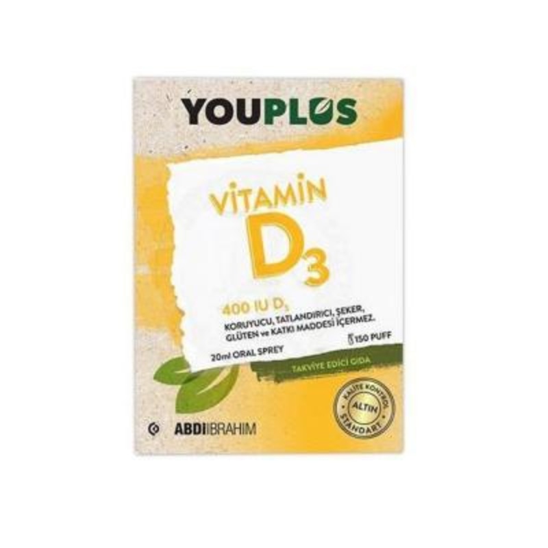 Youplus Vitamin D3 400IU Oral Spray for Kids – Supports Bone Health & Easy to Administer, 20ml