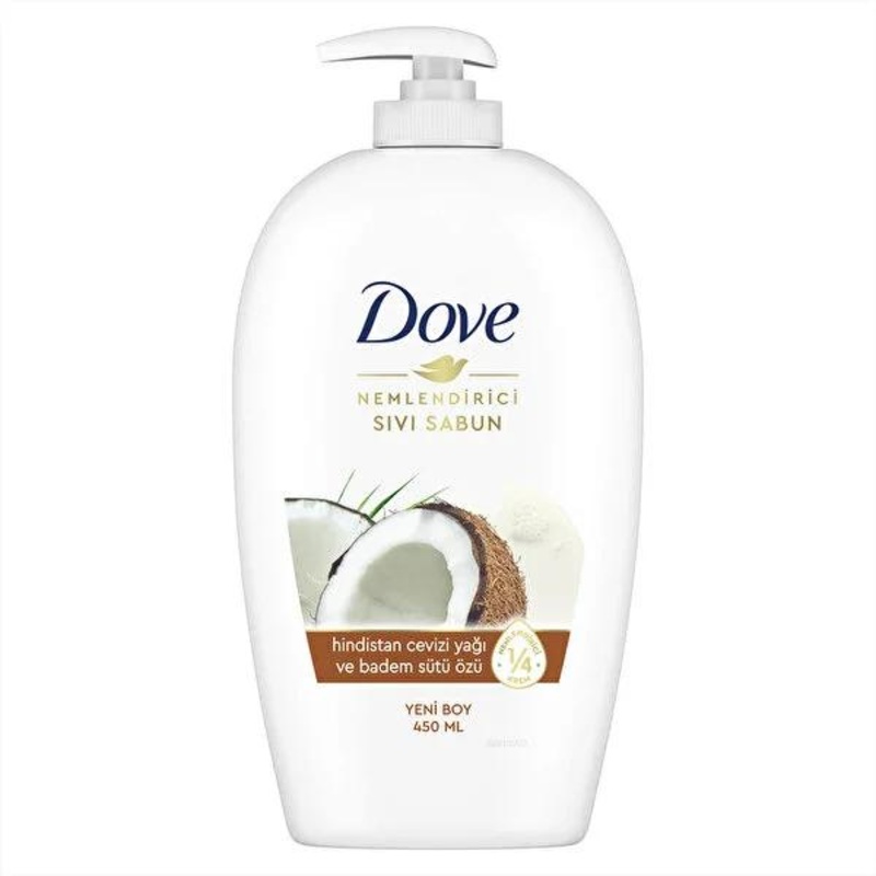 Dove Liquid Hand Soap with Coconut Oil and Almond Milk – Moisturizing, Dermatologically Recommended – 15.22 fl oz
