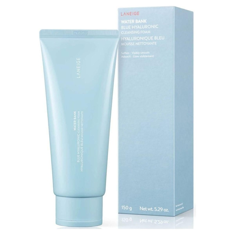 LANEIGE Water Bank Blue Hyaluronic Cleansing Foam  150g | Hydrating, Exfoliating Cleanser for Smooth, Dewy Skin
