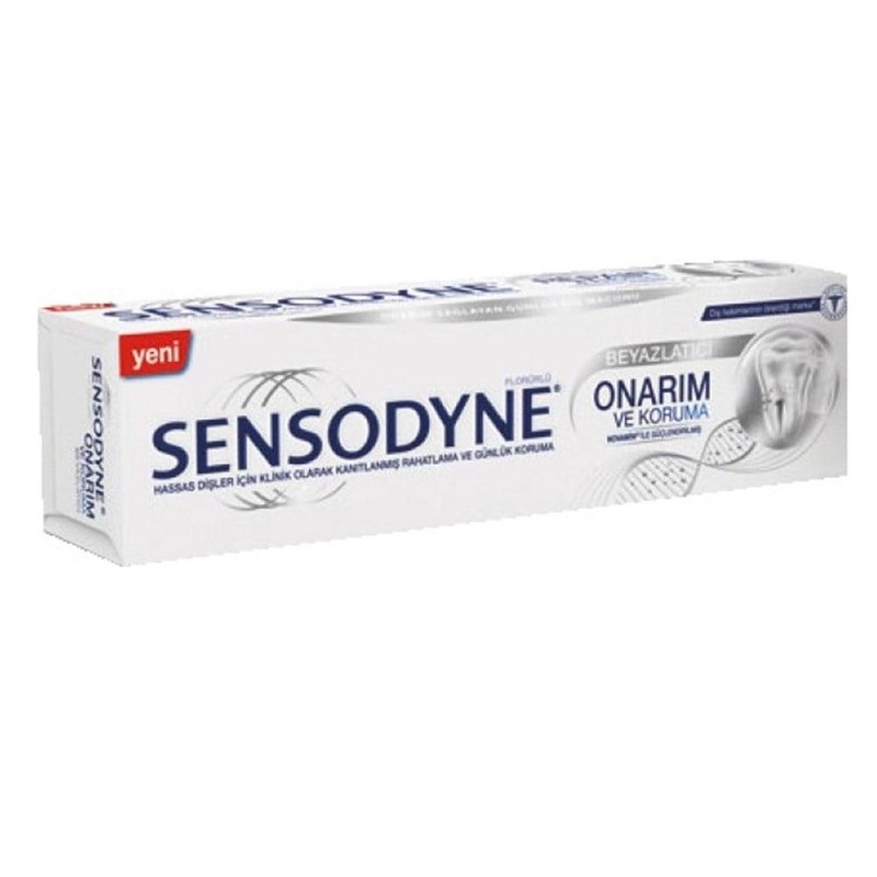 Sensodyne Sensitive Teeth Whitening Toothpaste with NOVAM_N – Repair & Protect, 2.54 fl oz