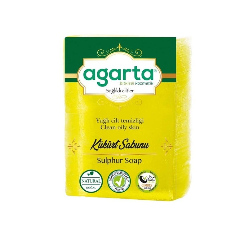 Agarta Natural Sulfur Soap for Oily Skin – Handmade, SSL & SLES Free