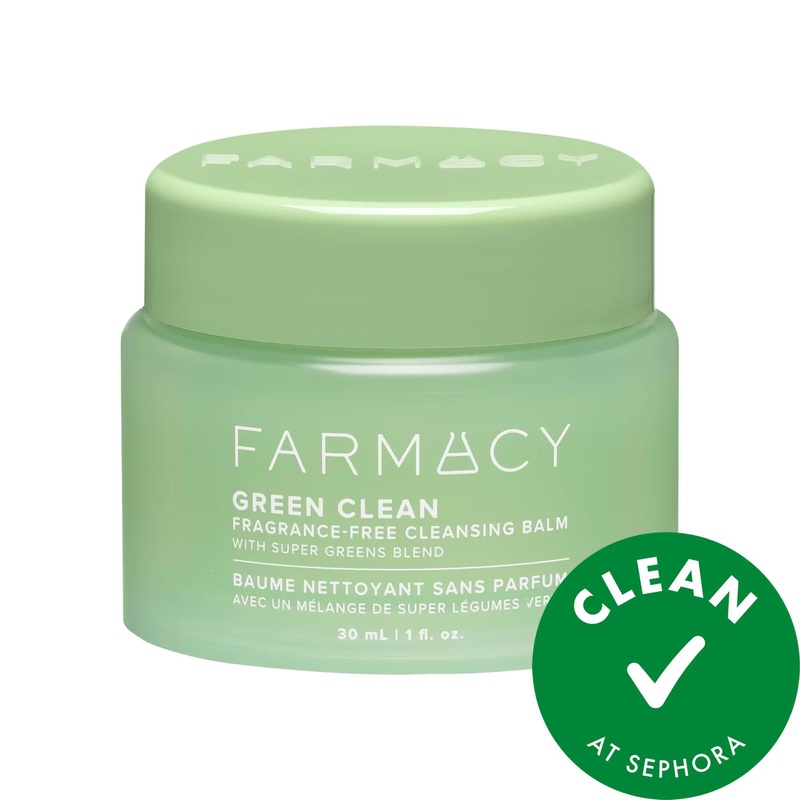 FARMACY Green Clean Makeup Removing Cleansing Balm: Gently Removes Waterproof Mascara & SPF, Hydrates Skin, Cruelty-Free, Super Greens Infused