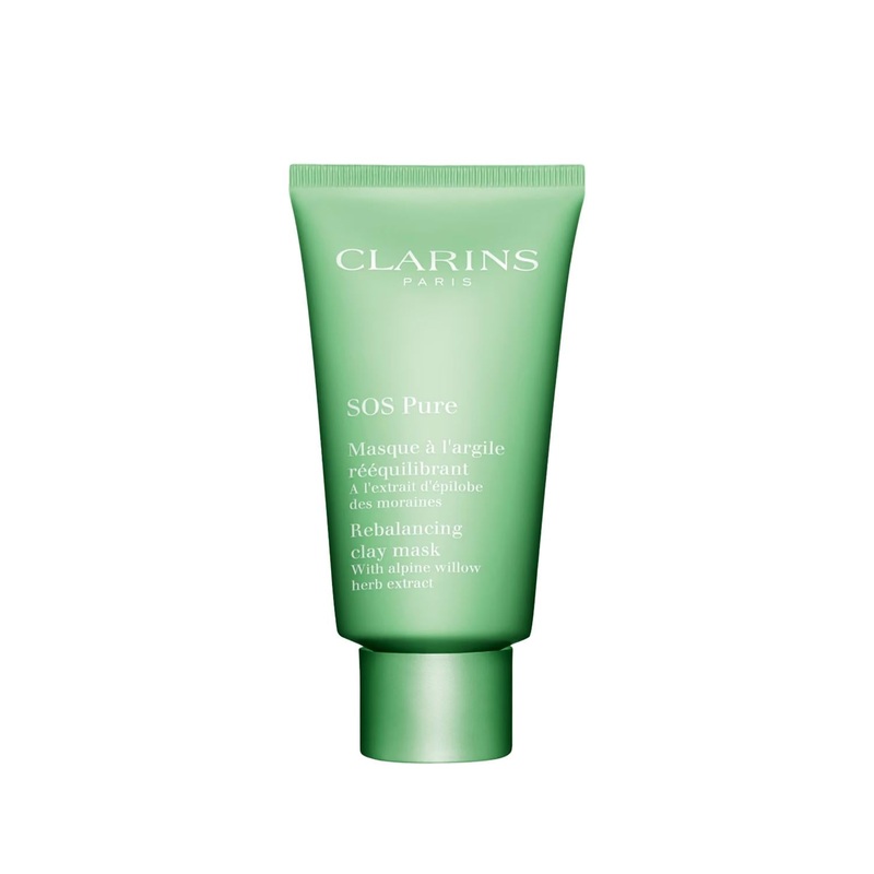 Clarins SOS Purete Clay Mask: Balancing Oil Control & Pore Minimizing Face Mask for Oily/Combination Skin – 2.54 fl oz