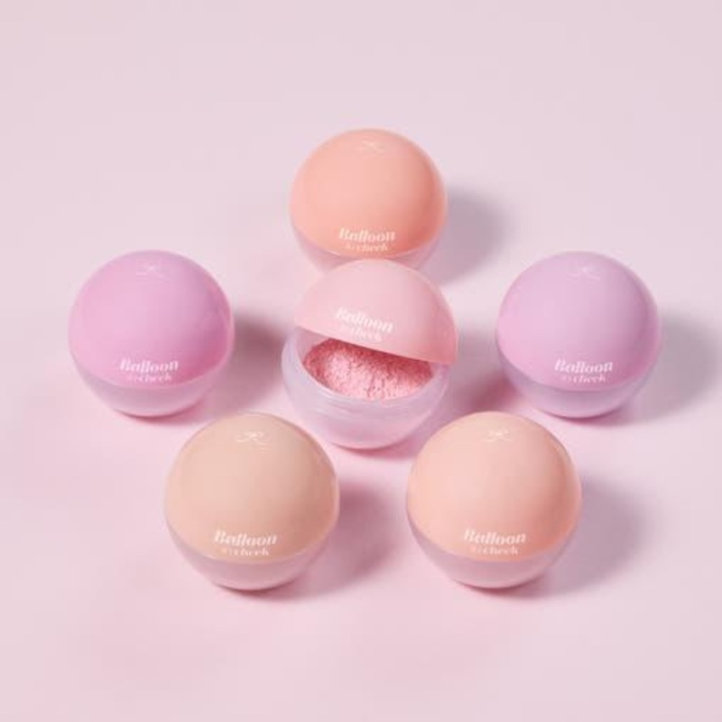 ETUDE Balloon in Cheek  6g | Powder Blusher with Built-In Puff for Flawless, Long-Lasting Colour Bubble Lavender