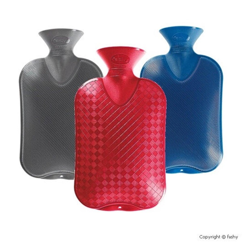 Fashy Red 2L Hot Water Bottle with Single-Sided Channel Design – TUV Certified, Odorless, and High Quality