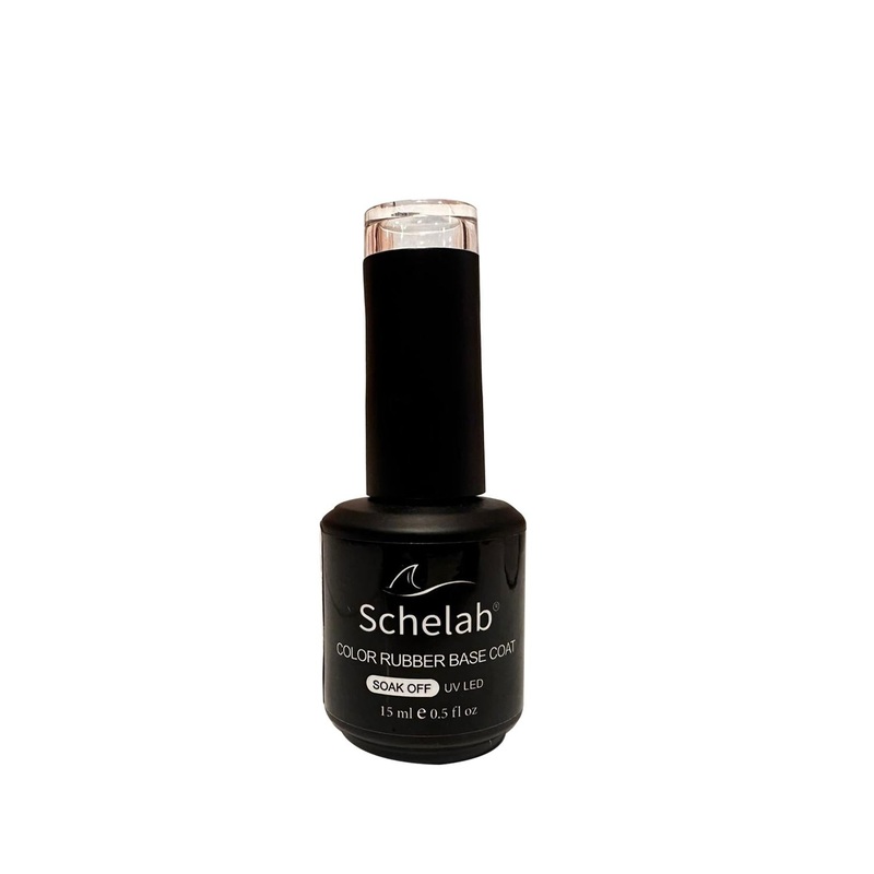 Schelab Color Rubber Base Coat 15ml – Long-Lasting Nail Polish Adhesion & Nail Care