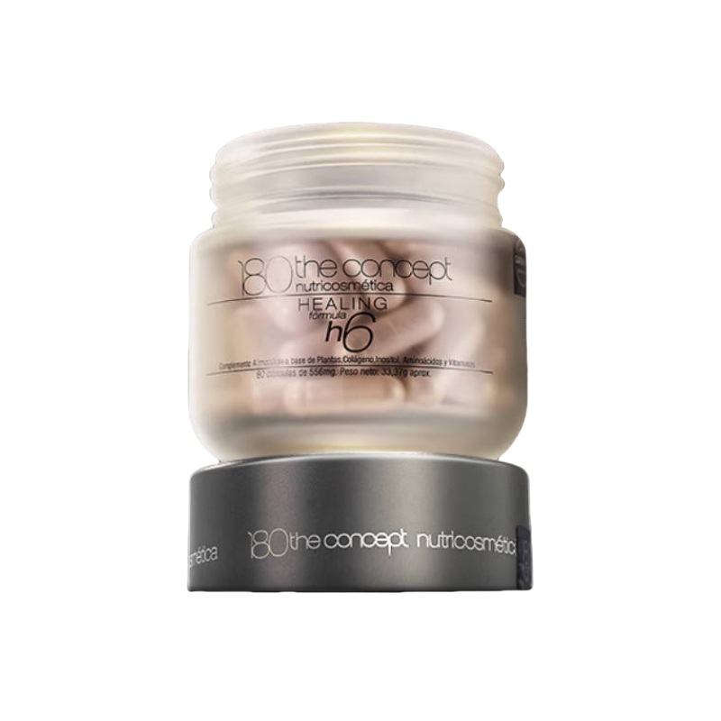180 THE CONCEPT Nutricosmetica Healing Formula H6 2.0  60 Capsules | Facial Contour Lift & Anti-Aging 1 UNIT