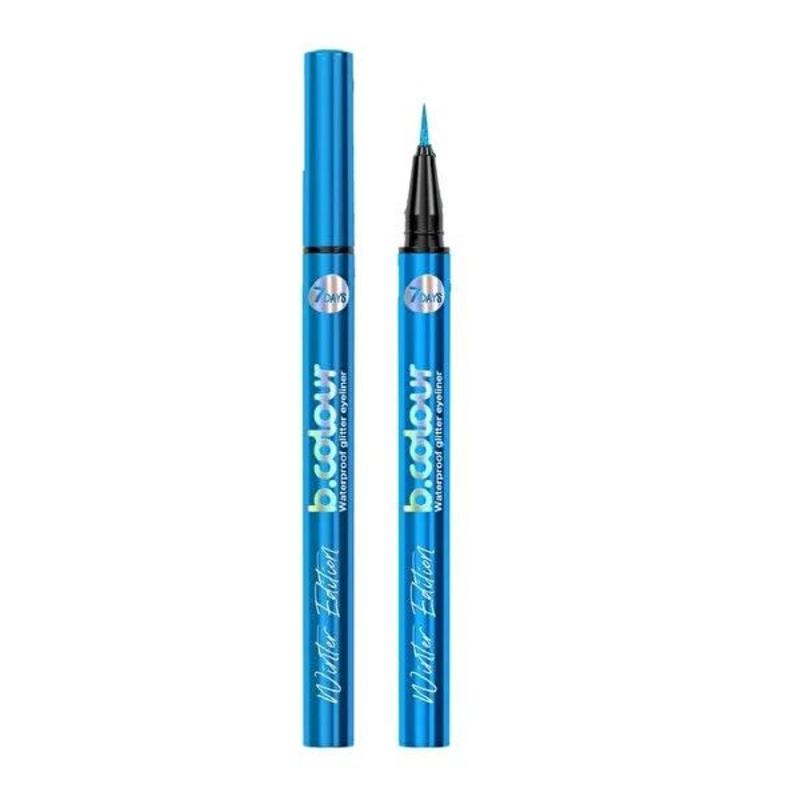 7Days B.Colour Winter Edition Christmas Lights Glitter Liquid Eyeliner: Waterproof, Long-Lasting Vegan Sparkle for Dazzling Eye Makeup