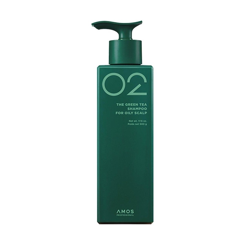 AMOS PROFESSIONAL The Green Tea Shampoo  500ml | Oily Scalp & Hair Loss Symptom Relief